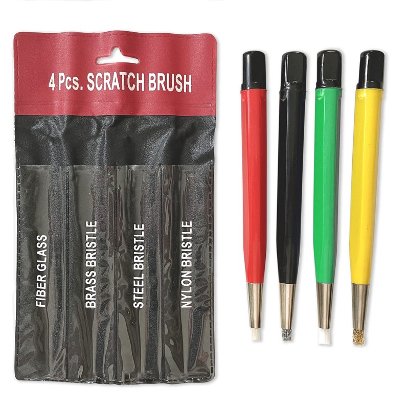 Fiberglass Pen Scratch Brush Set - Jewelry Cleaning Brush with