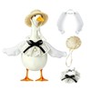 Elegant Lace Summer Porch Goose Outfit for 17/23 Inch Lawn