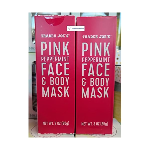 Trader Joeâs Pink Peppermint Face & Body Mask 3oz 85g (Two Boxes)