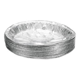 sourcing map 30pcs Aluminum Foil Pie Pans 9.06" Round Disposable Non-Stick Baking Pans for Pies Quiches Tarts Baking Cooking Reheating Parties, Silver