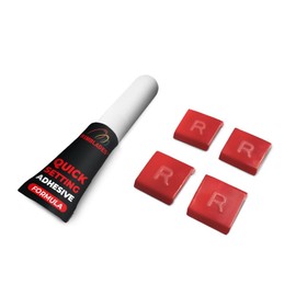 Rimblades Light Joining Clips & Glue – Secure your Rim Protectors | Joint Covers Pack of 4 - Available in 9 Colours (Red)