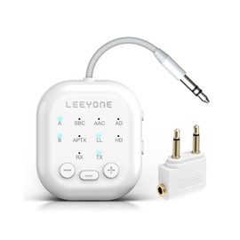 Bluetooth 5.4 Wireless Audio Transmitter & Receiver | Low Latency APTX Support | 2 Simultaneous Connections | 3.5mm Jack | For AirPods, Headphones, PC, TV, Gym, Car | Ideal for Airplane Travel