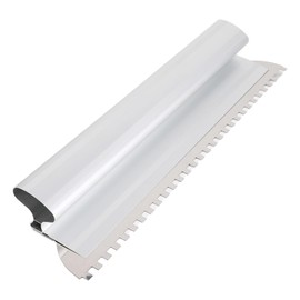 2/5x2/5in Square Notch Trowel, Large Tile Trowel with Side Baffles Lightweight Stainless Steel Tiling Flooring Trowel for Large Tiles Flooring Tiling Masonry Hand Trowel (400mm /