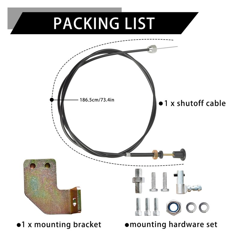 P7100 Manual Fuel Shut Off Solenoid Kit Cable Compatible with