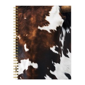 FVBAO Spiral Journal Notebook for Women,A5 College Ruled Notebooks 6"x 8.4",Cool 120 Pages Lined Journal with Premium Thick Paper,Perfect for School Office Home Gifts(vintage Cowhide)