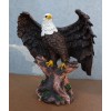 Large 18"H Wings Of Glory Perching Grand Bald Eagle Statue