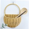 BUGUUYO Handwoven Wall Mounted Vegetable Basket Woven Holder for Kitchen