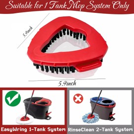 1 Pack Deep Cleaning Spin Mop Replacement Scrub Head Scrub Multi-Function Floor Brush Great for Kitchen Deck and Bathroom (1)