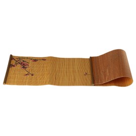 Leadigol Natural Bamboo Sticks Tablemat Decor Kungfu Tea Set Mat,Natural Bamboo Tablemat,Sushi Rolling Mat Japanese Style Natural Anti-Slip Bamboo Placemats