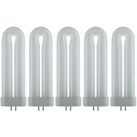 Sunlite 40482-SU FUL8T6 Fluorescent Black Bulbs, 8 Watts GX10q 4-Pin Base, UV Light, 365nm Color Wavelength, 5,000 Hour Life Span, Perfect for Bug Zappers, Clubs, Restaurants, Bars, 5 Pack