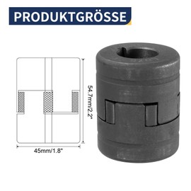 uxcell 7/8" to 7/8" L075 Flexible 3-Piece L-Jaw Coupling Coupler Set & Buna-N NBR Rubber Spider for Log Splitter Hybrid Equipment