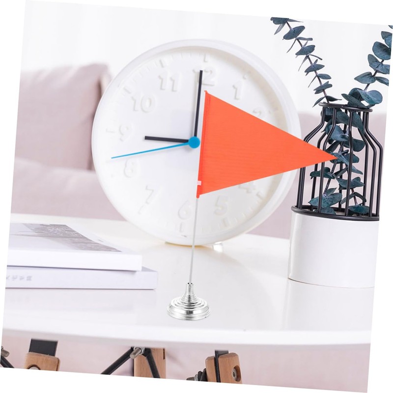 ORFOFE Set of 6 Plastic Mini Flag Holders Desk Flag