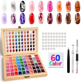 60 Colors Patting Gel Polish Pallete Kit Ombre Nail Art Gel