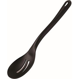 Serving spoon, perforated spoon 12 x 7 cm, length 35 cm polyamid, black