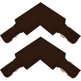 OhLectric Lighting Connector - X-Style Conduit Fitter - Durable H-Track Connector - Compatible with Four Edge Corner Joiner- Easy Installation, cETLus Listed - Pack of 2, Brown - OL-44401