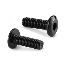 M6 x 18mm 20Pcs Flat Head Hex Socket Cap Screws Bolts, 304 Stainless Steel 18-8, Full Thread, Black Oxide by SG TZH (with Hex Spanner)