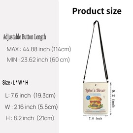 TSOTMO TV Show Inspired Gift Luke's Diner Crossbody Bag Cheeseburger Gift Stars Hollow Shoulder Bag For Her (Cheeseburger Cr)