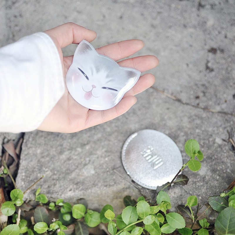 Catlady Cute cat Mirrors,Unbreakable Stainless Steel Mirror,Portable Handheld Vanity Mirror