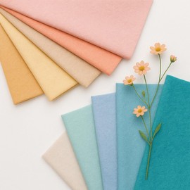 Spring Garden Path Wool Blend Felt Sheets, 9x12 inches, 1.2mm Thick, Pastel Colors, 10-Pack, USA Made