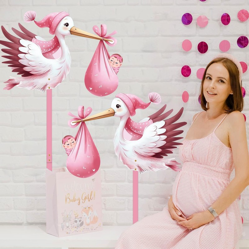 Rattling Stork Set for Birth Baby, 81 cm High Baby