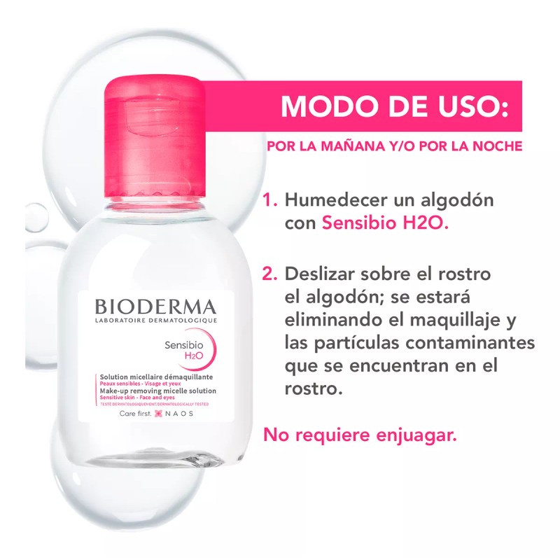 Bioderma Sensibio H2o, Agua Micelar Dermatológica, 100 Ml