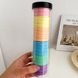 20개 세트 여성 머리고무줄 머리고무끈 대용량 파스텔 (WFI0NA5) 20 Set Women’s Hair Tie Large Capacity Pastel (WFI0NA5)