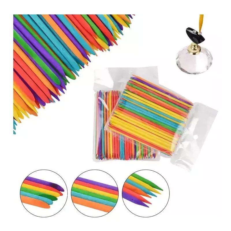 KFMX Palitos De Naranjo Para Uñas Cutículas De Colores 12
