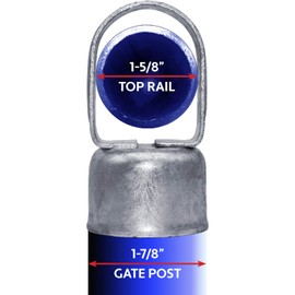 Jake Sales Chain Link Fence Loop Cap Eye Top - Use for 1-7/8" Outside Diameter Fence Posts and 1-5/8" Top Rail Outside Diameter Pipe - Galvanized Steel Chain Link Fence Eye Top Loop Cap