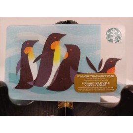 STARBUCKS  CARD 2014" PENGUINS  HOLIDAY" VHTF~WORK OF ART  CANADA CARD