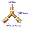 Tool Daily Pressure Washer Tee, Splitter Coupler, Quick Connect Two