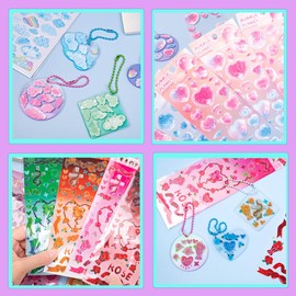 24 Sheets Cute Korean Stickers, Colorful Kpop Stickers for Decorating Photocards and Albums