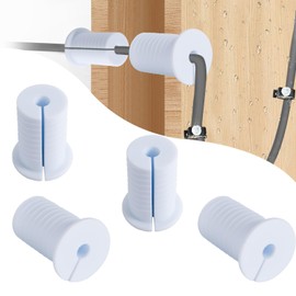 4 Pcs Starlink Cable Routing Kit for 1 Inch Wall Hole, Starlink Wall Grommet, Perforated Silicone Grommet, Cable Punch Grommet (Cable Routing Grommet(White))
