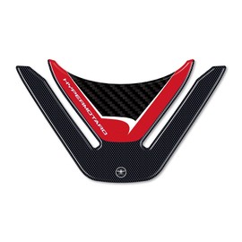 labelbike - 3D Resin Tank Pad Sticker Motorcycle Tank Decoration and Protection Compatible with Ducati Hypermotard 950 2019-2024 - Colour Carbon Red