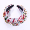 boderier Christmas Headbands for Women Xmas Candy Cane Headband Crystal