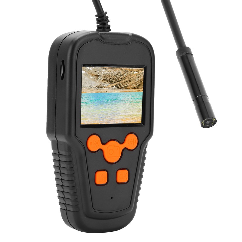 2MP Industrial Endoscope Handheld 2.4in HD Screen Waterproof 8mm Lens