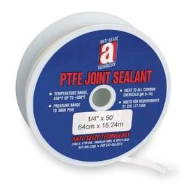 ANTI-SEIZE 28007 1/4 INCH X 50 FEET, -450 to +600 DEG F, MAX 3000 PSI, PTFE Joint SEALANT Tape