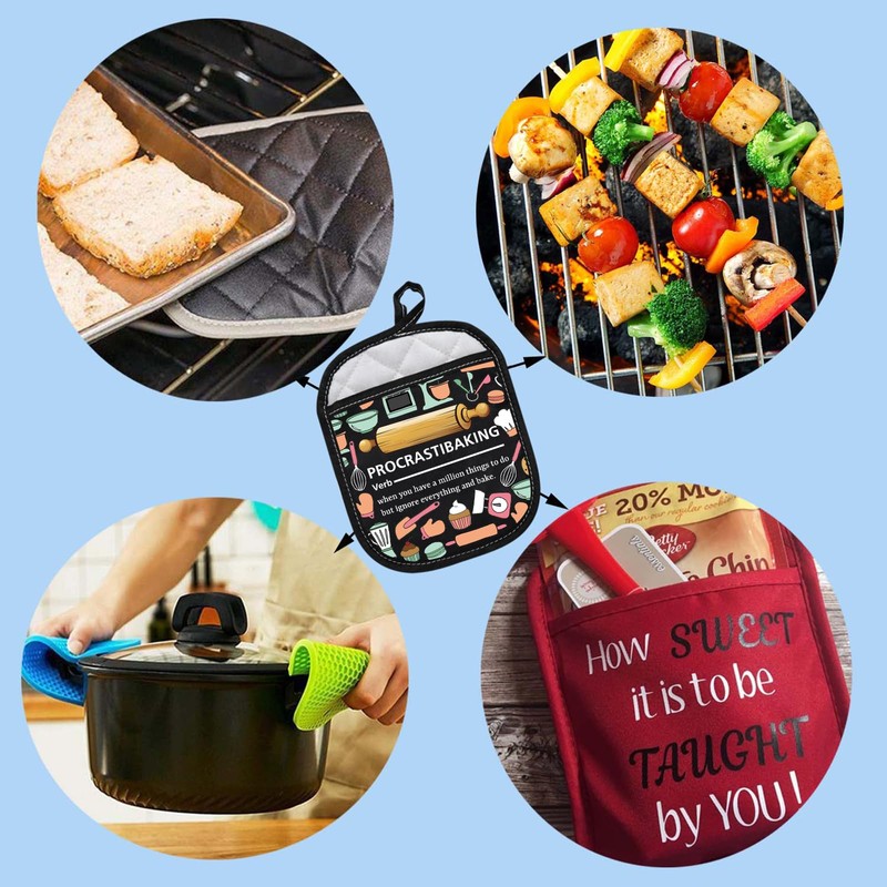 PLITI Baking Pot Holders Procrastibaking Gift Bread Baker Gift Confectioners