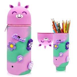 XLZJYIJ Pencil Case Girls Zip, Contrasting colour, dujiaoshou