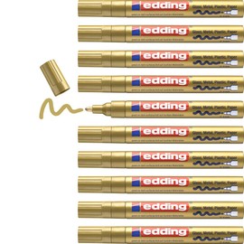 edding 750 CR Gloss Paint Marker - Gold (Pack of 10)