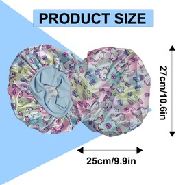 CHEERYMAGIC Kids Bonnets for Girls, Silk Bonnet for Sleeping Satin Sleep Cap Bonnet with Elastic Tie Band Double Layer Caps for Teens Toddler Child Curly Hair A4ETSM A4ETSM