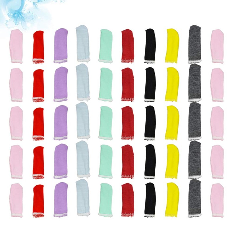PRETYZOOM 50pcs Finger Cots Cotton Finger Guards Protective Fabric Finger