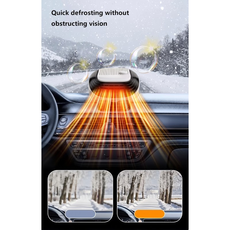 12V/24V Car Heater Fan for Winter Driving – Adjustable Wind