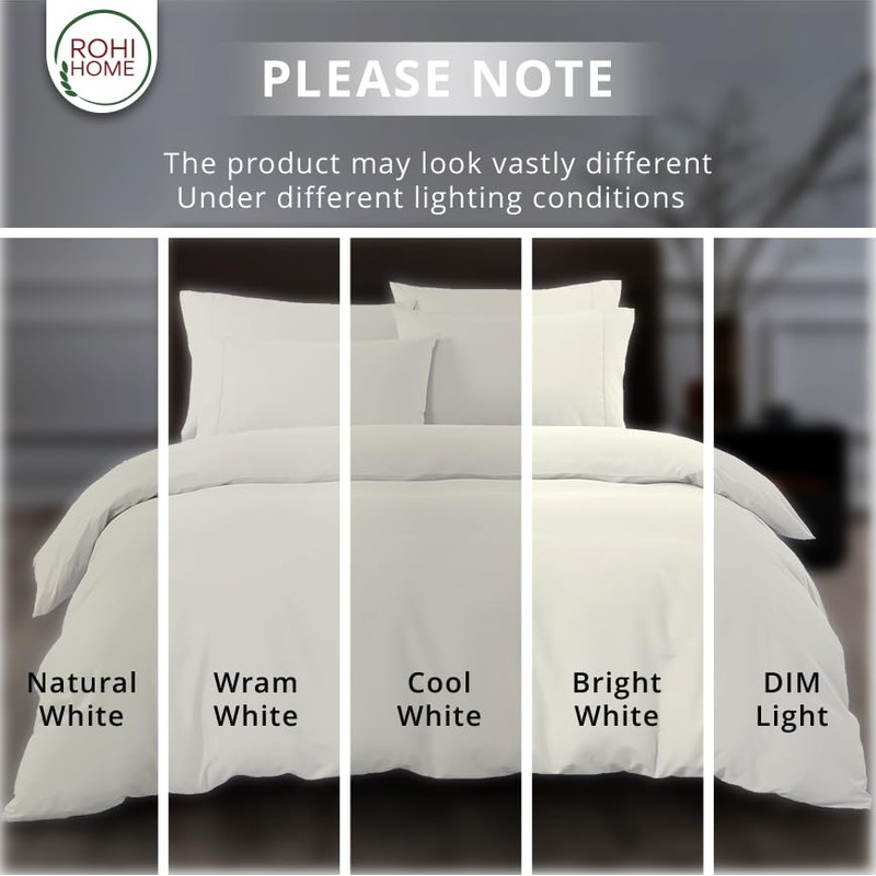 Rohi Easy Care plain Single Duvet Cover set – Soft