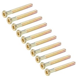 sourcing map M8x70mm Furniture Screw Hex Socket Machine Screws Zinc Plated Fasteners Bolts Half Thread Carbon Steel 15Pcs