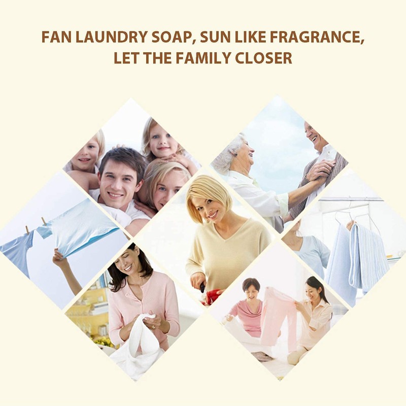 BEE & FLOWER Fan Laundry Soap Bar Laundry Stain Remover