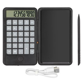Calculator Notepad 2 in 1 6.5in Small Portable Noiseless Button Reusable Eyesight Protection Pocket Calculator