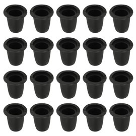 EMSea 50Pcs Interior Door Card Panel Trim Clip Rubber Bungs Compatible with VW Classic Beetle 13.4x14mm Inner Hole Trim Clip Rubber Stoppers Black