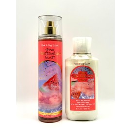Bath and Body Work Pink Watermelon Blast Gift Set, 8 fl oz Fine Fragrance Mist and Body Lotion with Shea Butter