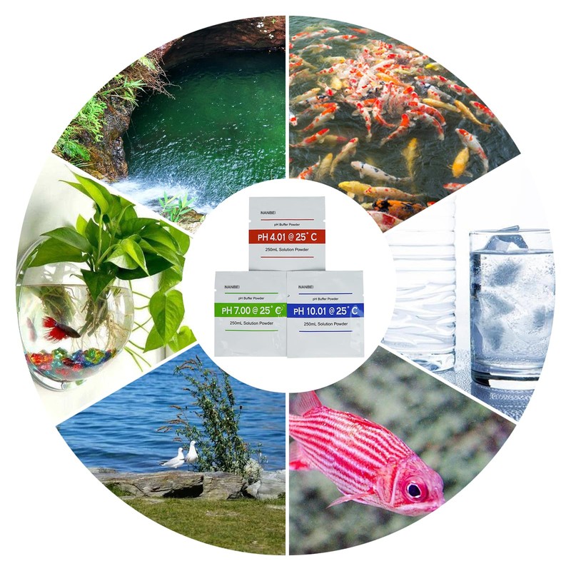 NANBEI 15 Pack of pH Meter Buffer Solution Powder for