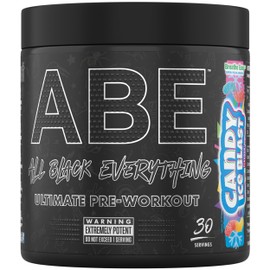 Applied Nutrition ABE Pre Workout Powder - Pre Booster for Energy & Performance with Citrulline, Creatine Monohydrate, Beta Alanine (375 g - 30 Servings) (Candy Ice Blast)
